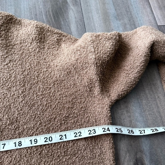 Eileen Fisher Boucle Teddy Mock neck Organic Cotton Pullover sweater beige - Picture 5 of 6